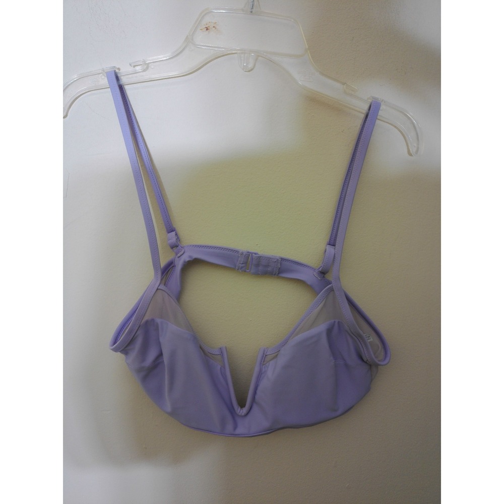 Aerie Bikini Top Womens Medium Purple V-Wire Mesh Scoop Neck Real Good Swim 1909